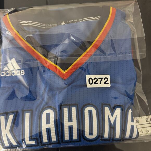 Oklahoma City Thunder Jersey Kevin Durant #35 Adidas NBA Basketball Youth Large - Picture 7 of 8